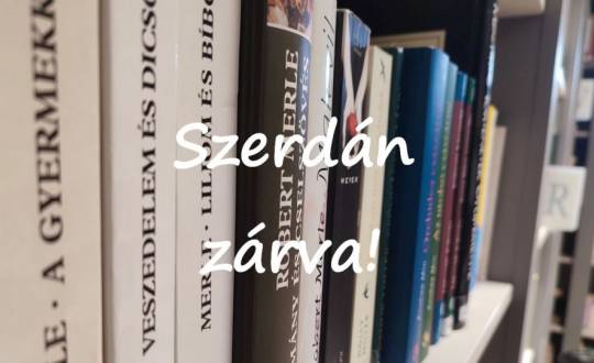 Szerdán zárva a könyvtár
