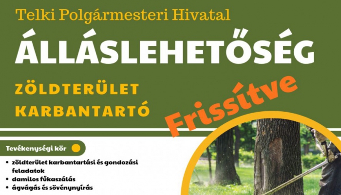 Zöldterület karbantartó állás - frissítve!