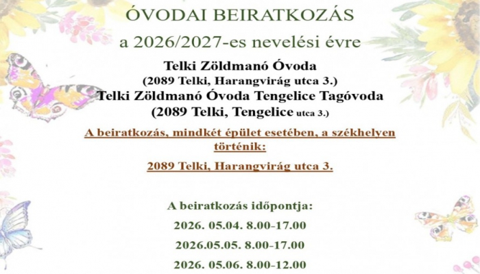 Óvodai beiratkozás