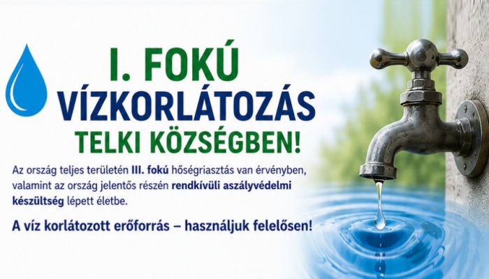 I. fokozatú vízkorlátozás