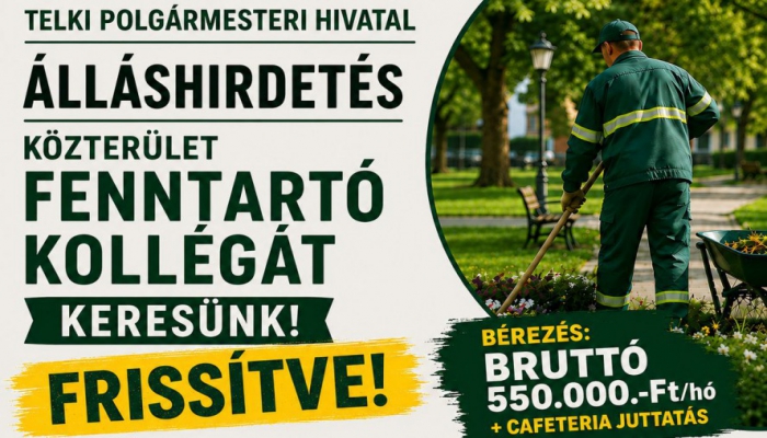 Közterület-fenntartó kollégát keresünk!