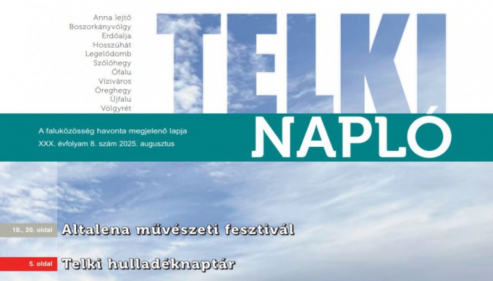 Megjelent a friss Napló - legfőbb telki híreink egy helyen!