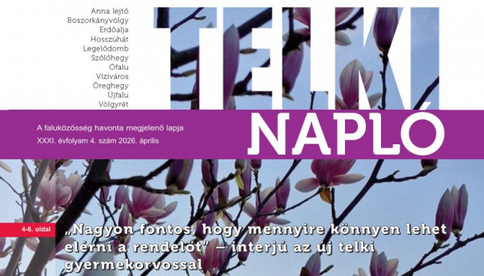 Íme, a friss Napló, Telki legfőbb híreivel!