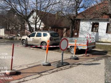 Ideiglenes útzár a Rákóczi utcában!