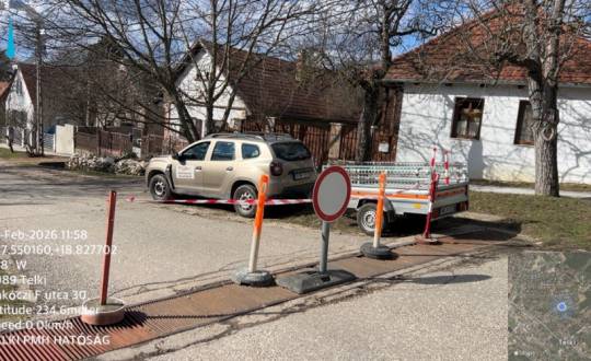 Ideiglenes útzár a Rákóczi utcában!