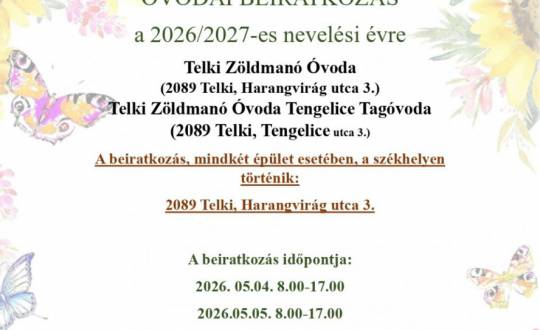 Óvodai beiratkozás