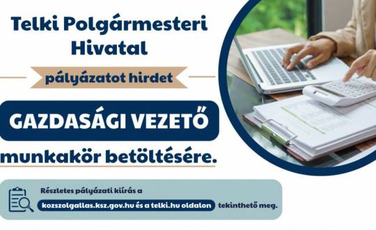 Álláspályázat: jelentkezzen gazdasági vezetőnek!