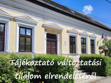 Tájékoztatás változtatási tilalom elrendeléséről