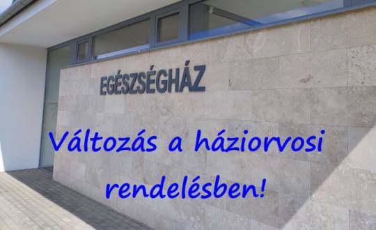 Szabadság miatti változás a háziorvosi rendelésben